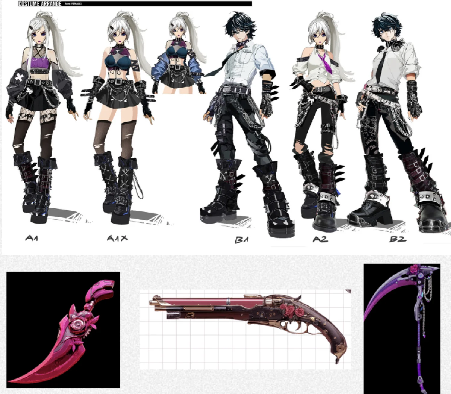 Black Rose Weapons and Rebellious Set